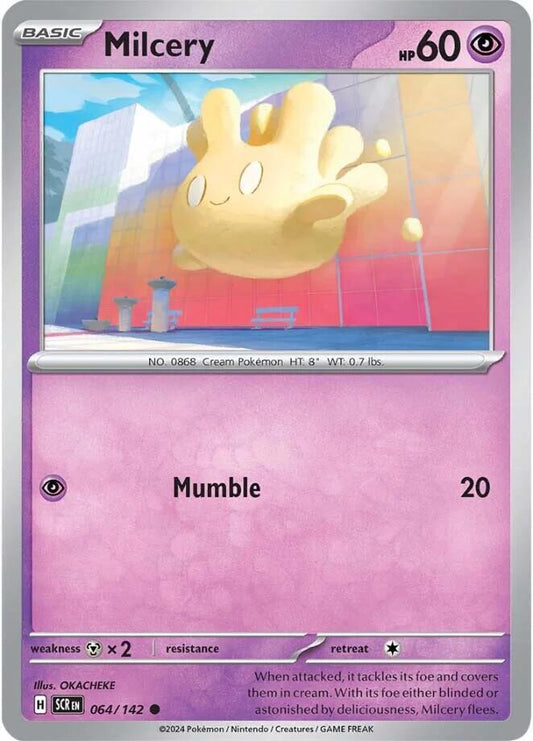 Milcery - 064/142 064/142 Common Stellar Crown Pokémon card
