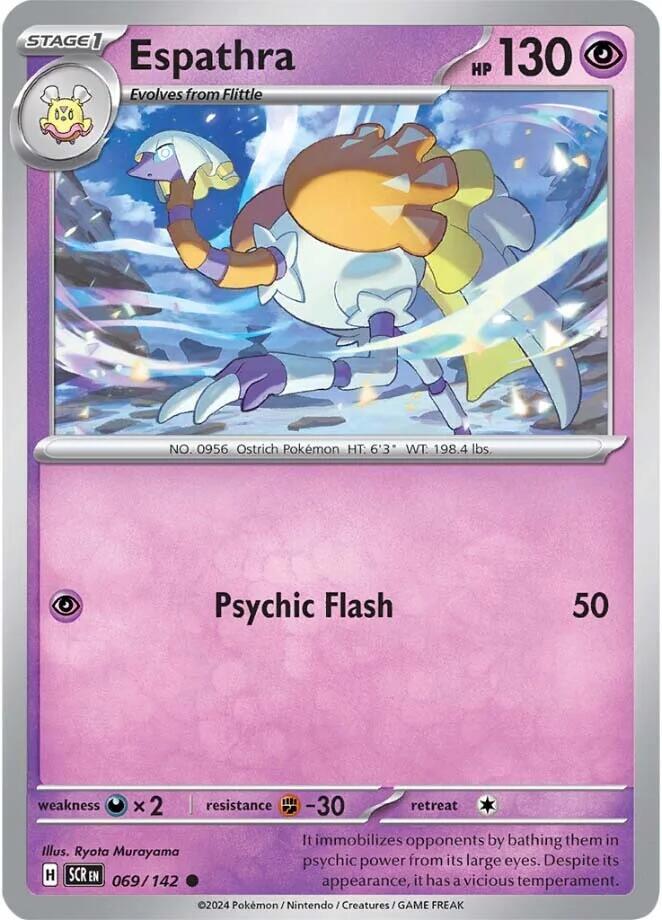 Espathra 069/142 Common Stellar Crown Pokémon card
