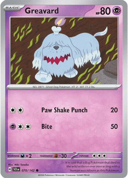 Greavard 070/142 Common Stellar Crown Pokémon card