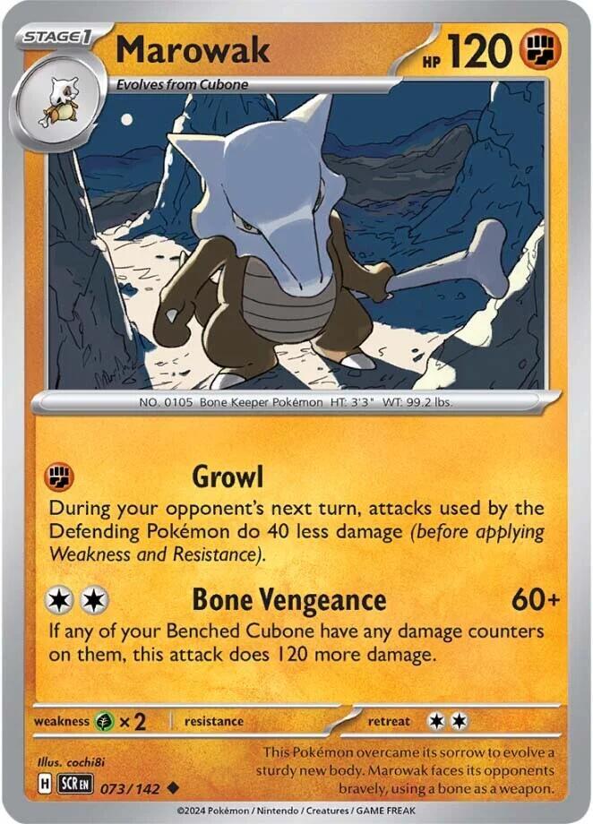 Marowak 073/142 Uncommon Stellar Crown Pokémon card