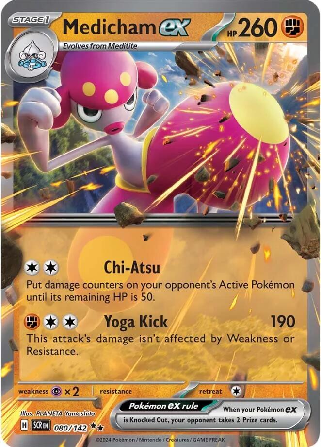 Medicham ex - 080/142 080/142 Double Rare Stellar Crown Pokémon card