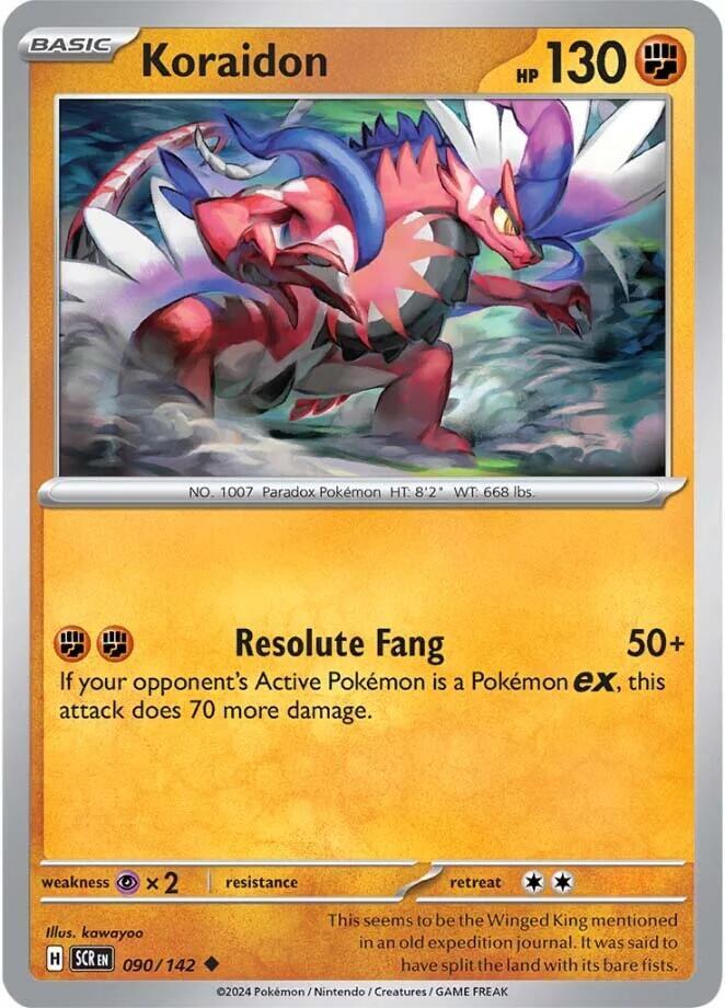 Koraidon 090/142 Uncommon Stellar Crown Pokémon card