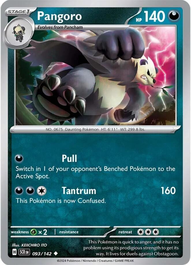 Pangoro 093/142 Uncommon Stellar Crown Pokémon card