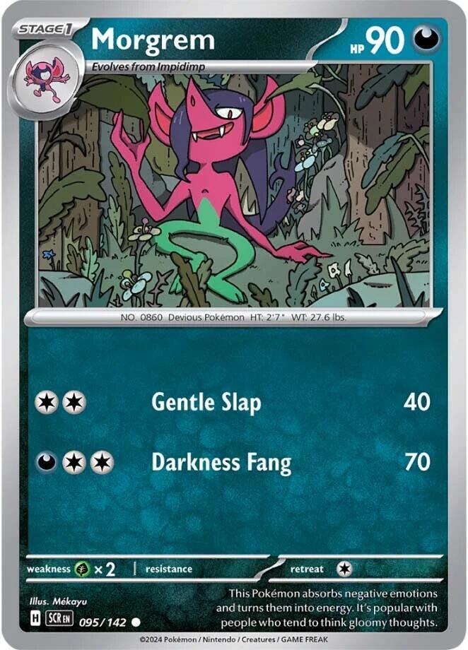Morgrem 095/142 Common Stellar Crown Pokémon card