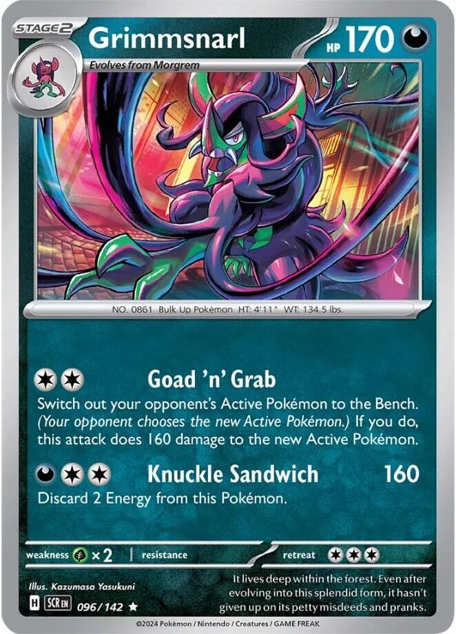 Grimmsnarl 096/142 Rare Stellar Crown Pokémon card