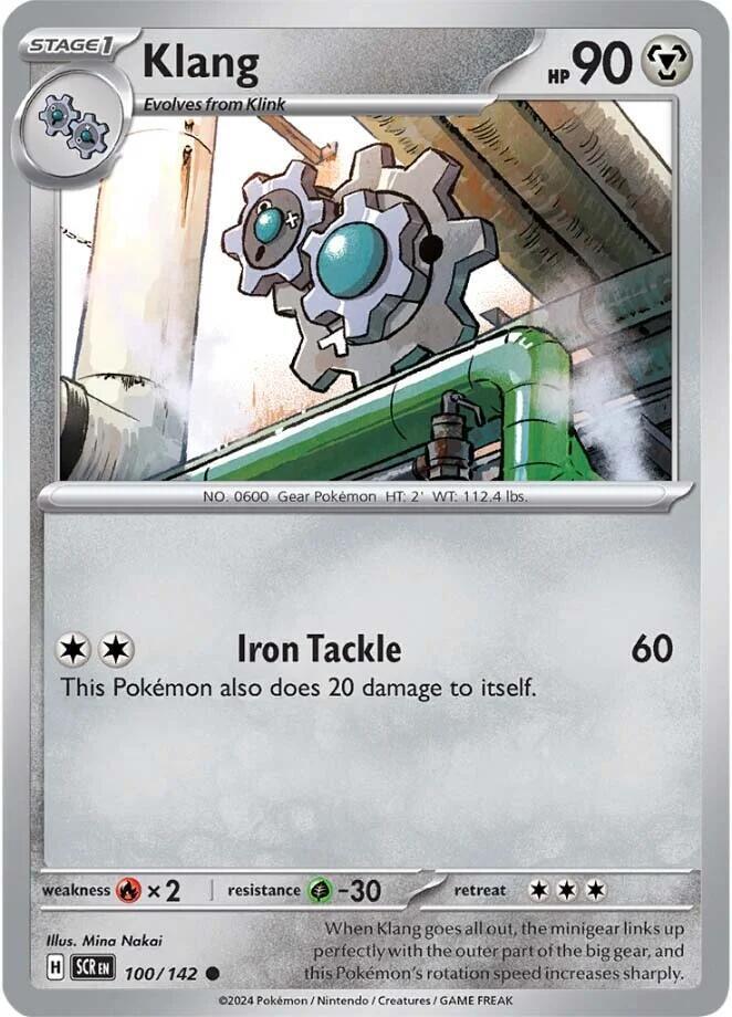 Klang 100/142 Common Stellar Crown Pokémon card