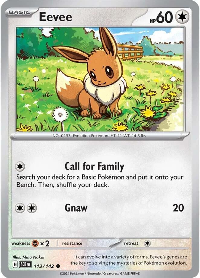 Eevee 113/142 Common Stellar Crown Pokémon card