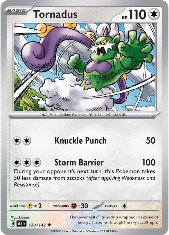 Tornadus 120/142 Uncommon Stellar Crown Pokémon card