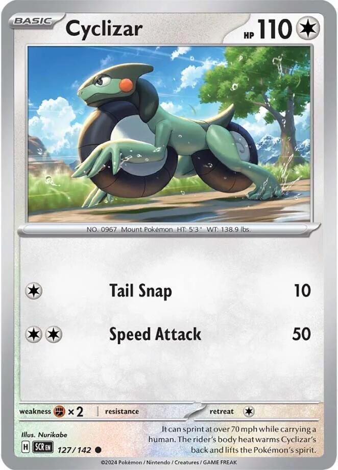 Cyclizar 127/142 Common Stellar Crown Pokémon card