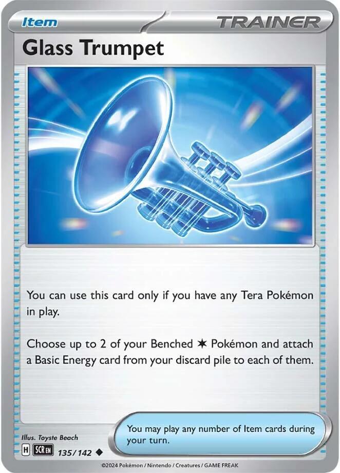 Glass Trumpet 135/142 Uncommon Stellar Crown Pokémon card