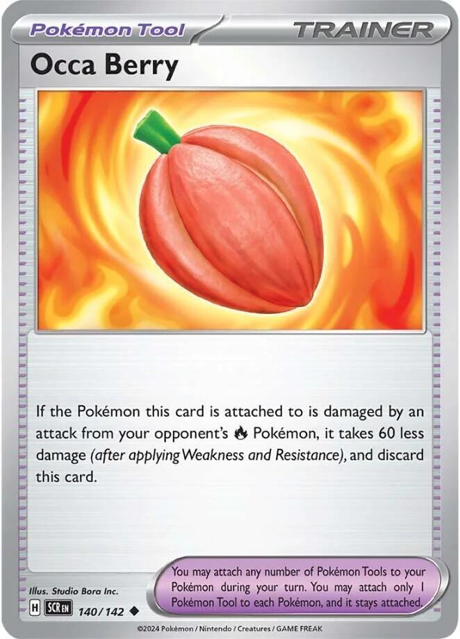 Occa Berry 140/142 Uncommon Stellar Crown Pokémon card
