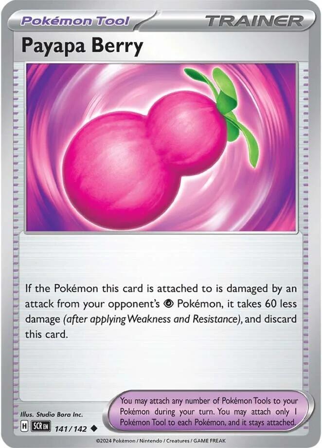 Payapa Berry 141/142 Uncommon Stellar Crown Pokémon card