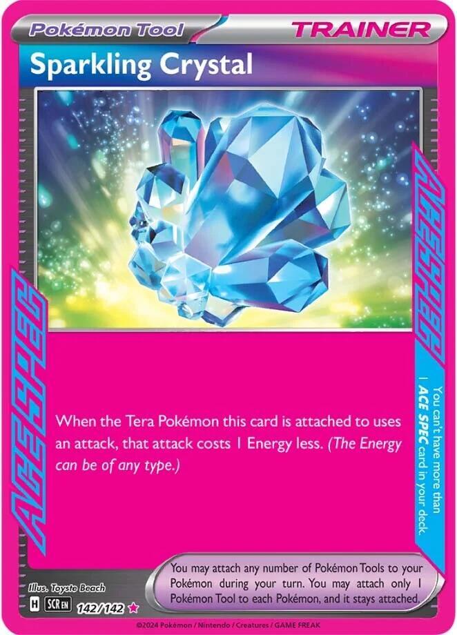 Sparkling Crystal 142/142 ACE SPEC Rare Stellar Crown Pokémon card