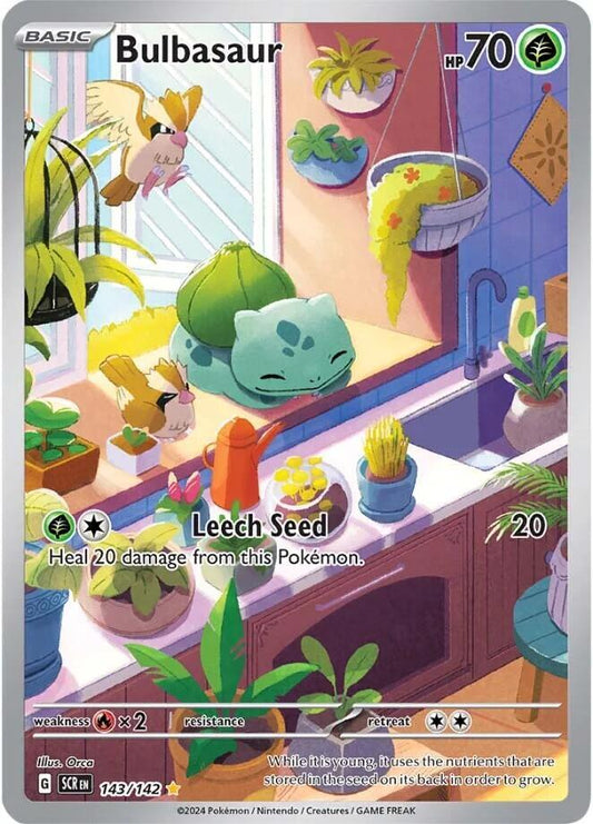 Bulbasaur 143/142 Illustration Rare Stellar Crown Pokémon card