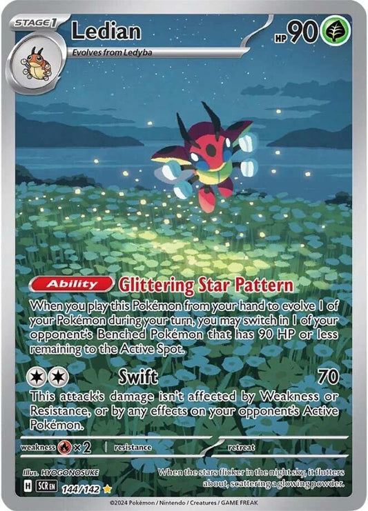 Ledian - 144/142 Illustration Rare SV07: Stellar Crown