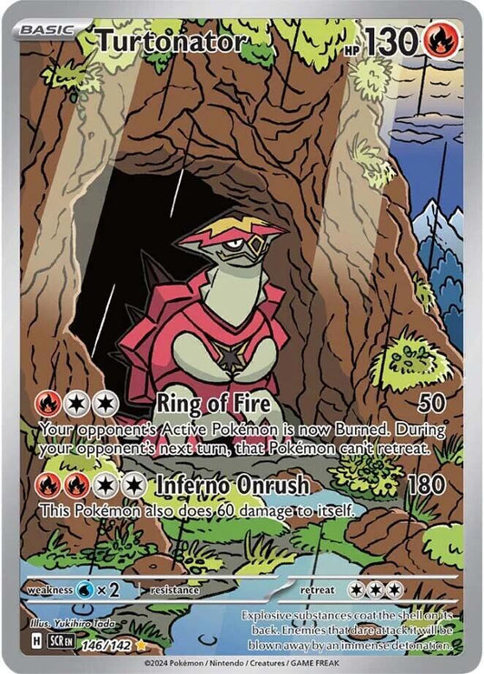 Turtonator - 146/142 146/142 Illustration Rare Stellar Crown Pokémon card