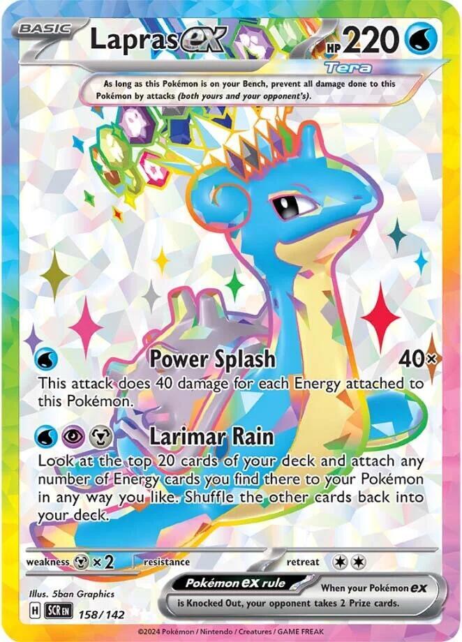 Lapras ex - 158/142 158/142 Ultra Rare Stellar Crown Pokémon card