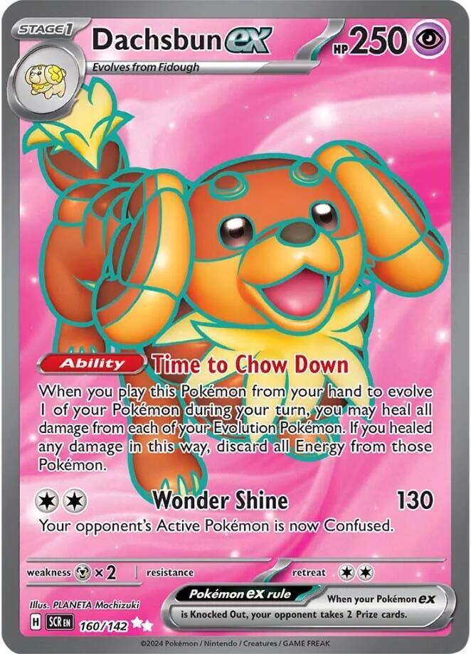 Dachsbun ex - 160/142 160/142 Ultra Rare Stellar Crown Pokémon card