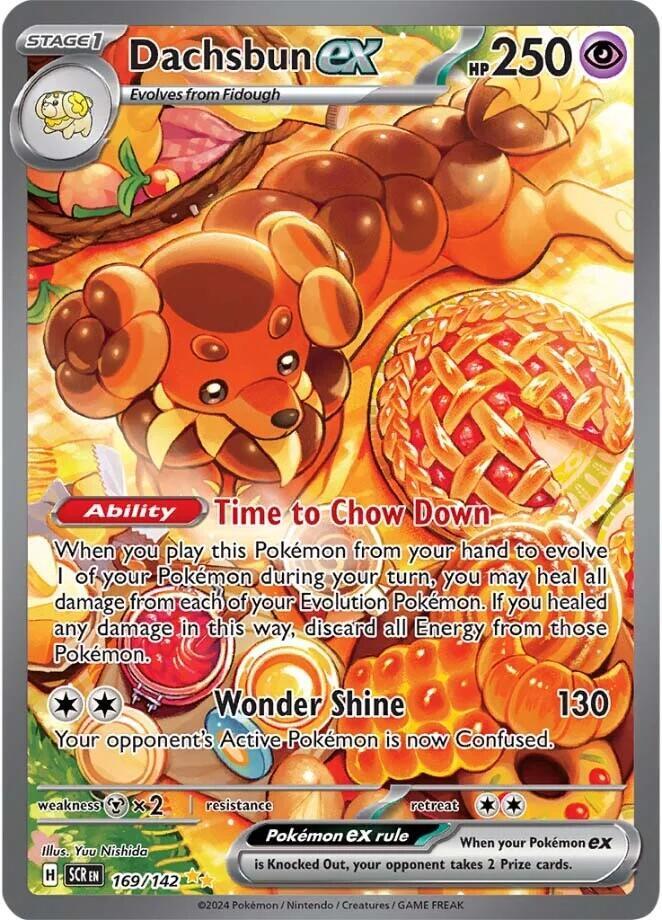 Dachsbun ex - 169/142 169/142 Special Illustration Rare Stellar Crown Pokémon card