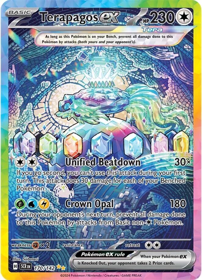 Terapagos ex - 170/142 170/142 Special Illustration Rare Stellar Crown Pokémon card