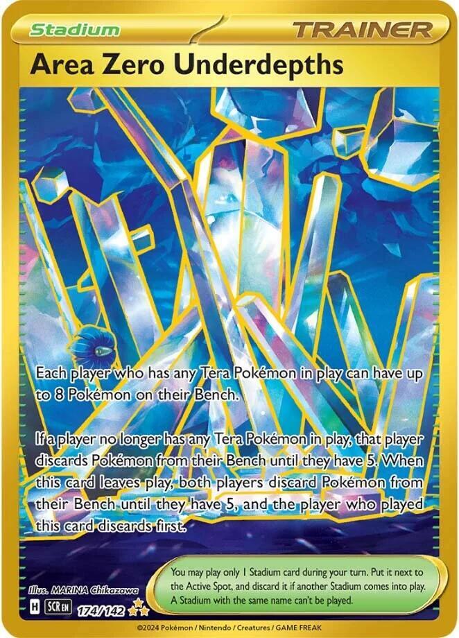 Area Zero Underdepths - 174/142 174/142 Hyper Rare Stellar Crown Pokémon card
