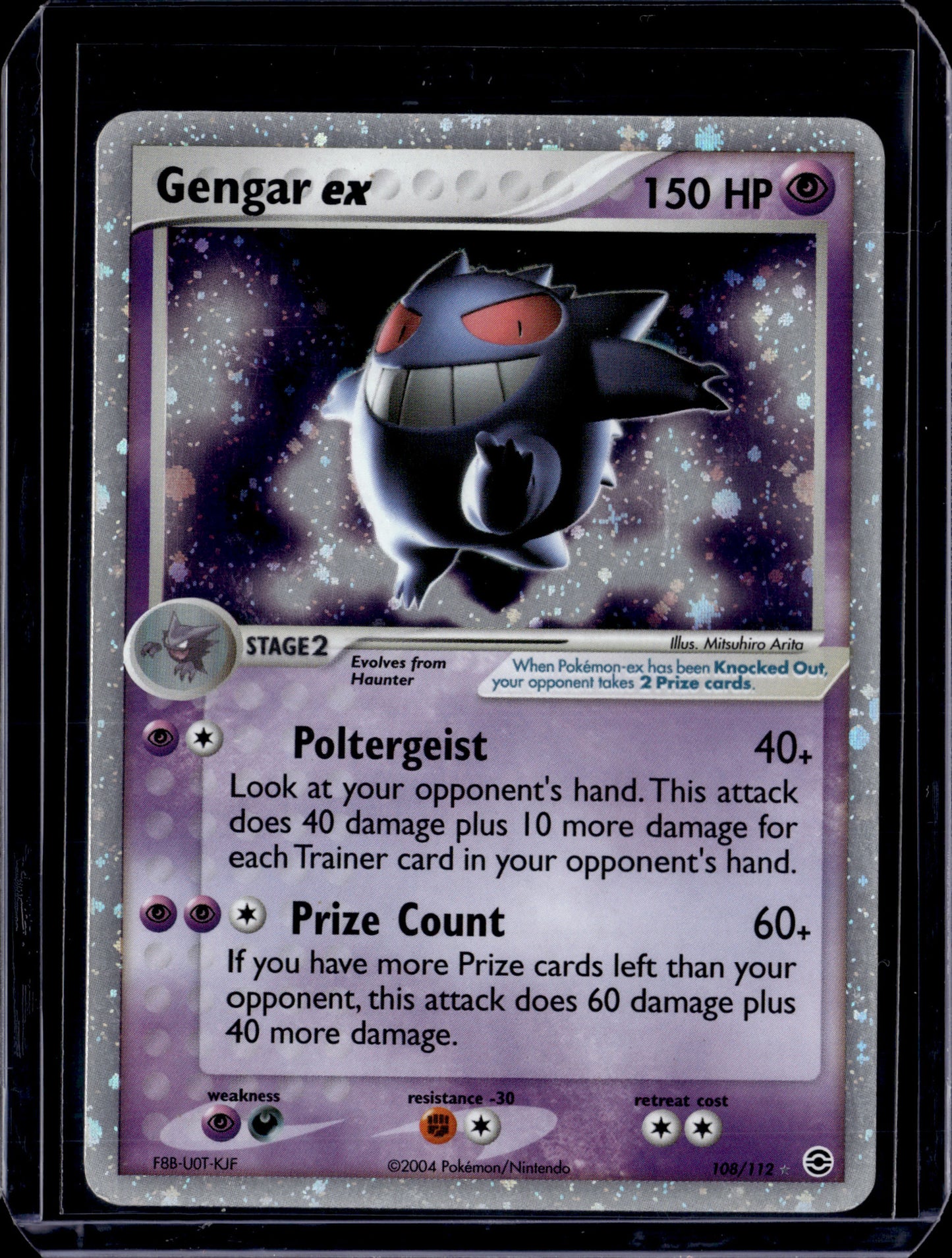 Gengar ex FireRed & LeafGreen #108/112 Holofoil Pokémon Card (front)