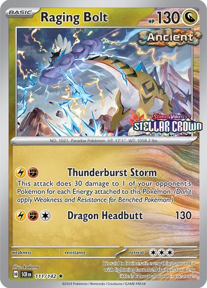 Raging Bolt - 111/142 (Cosmo Holo) (Best Buy) 111/142 Rare Miscellaneous Cards & Products Pokémon card