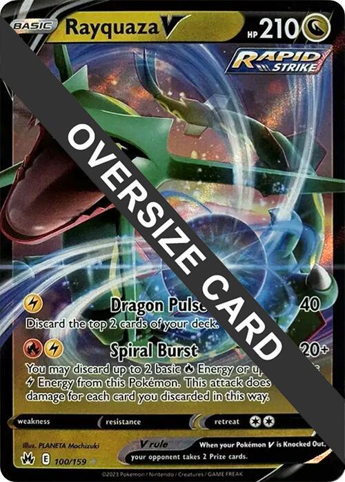 Rayquaza V 100/159 100/159 Ultra Rare Jumbo Cards Pokémon card