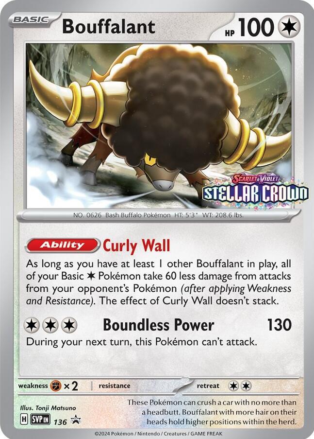 Bouffalant - 136 136 Promo Scarlet & Violet Promo Cards Pokémon card