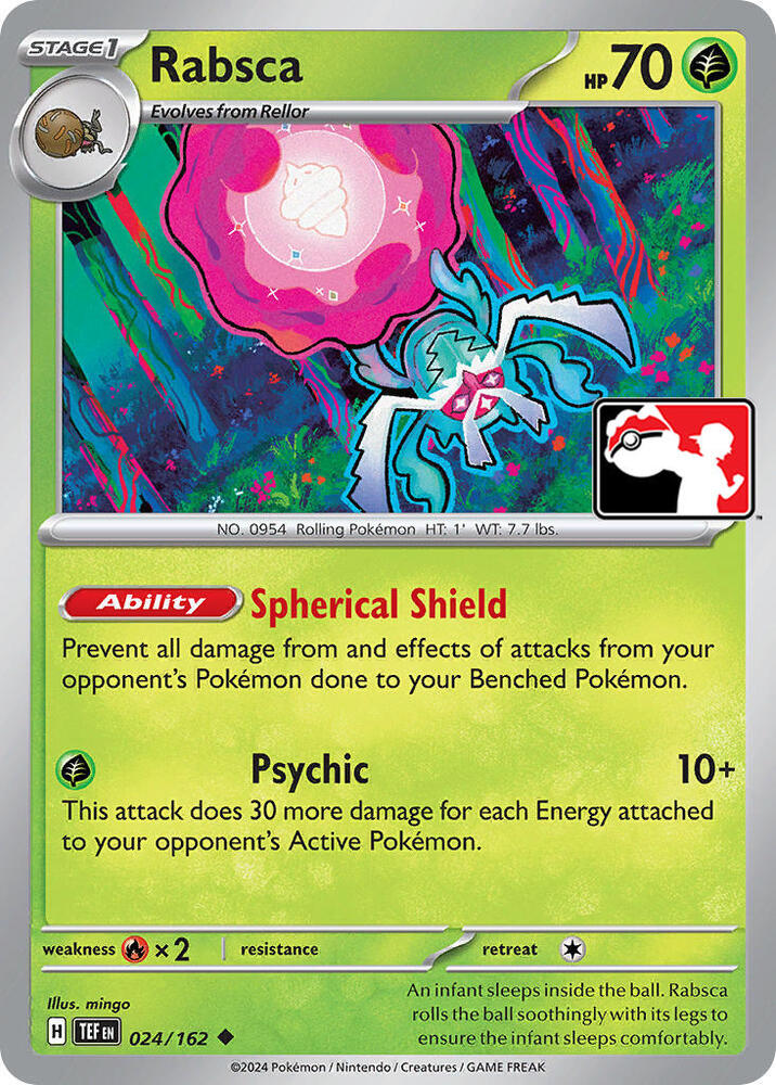 Rabsca - 024/162 024/162 Uncommon Prize Pack Series Cards Pokémon card
