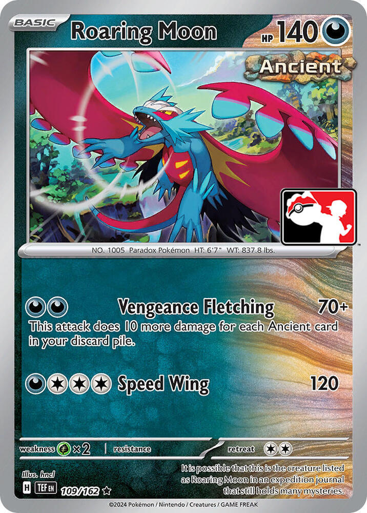 Roaring Moon - 109/162 109/162 Rare Prize Pack Series Cards Pokémon card