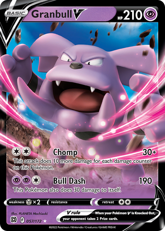 Granbull V 057/172 Rare Holo V Brilliant Stars