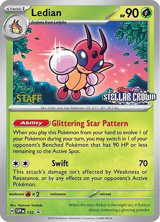 Ledian - 133 (Prerelease) [Staff] 133 Promo Scarlet & Violet Promo Cards Pokémon card