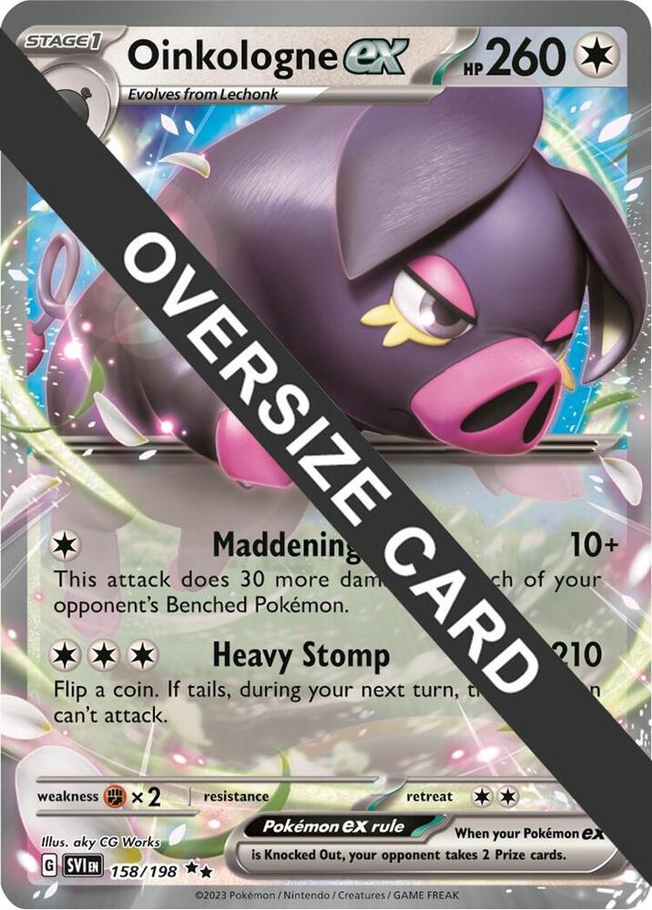 Oinkologne ex - 158/198 158/198 Double Rare Jumbo Cards Pokémon card