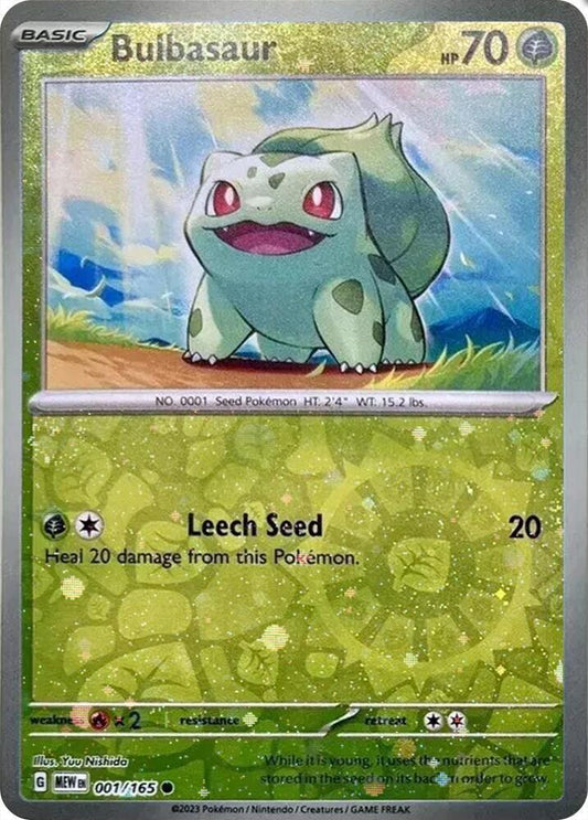 Bulbasaur - 001/165 (Reverse Cosmos Holo) (Costco Exclusive) 001/165 Common Miscellaneous Cards & Products Pokémon card