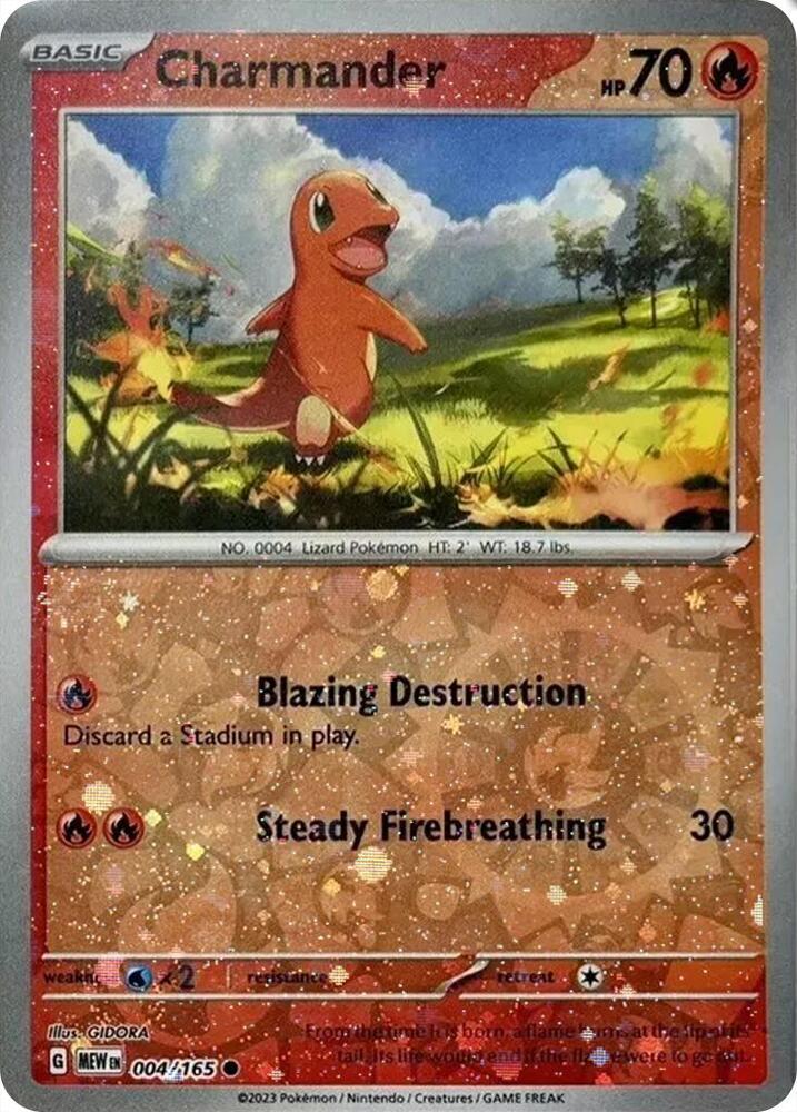 Charmander - 004/165 (Reverse Cosmos Holo) (Costco Exclusive) Promo Miscellaneous Cards & Products