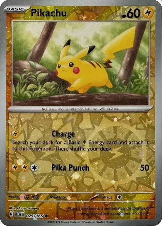 Pikachu - 025/165 (Reverse Cosmos Holo) (Costco Exclusive) 025/165 Common Miscellaneous Cards & Products Pokémon card