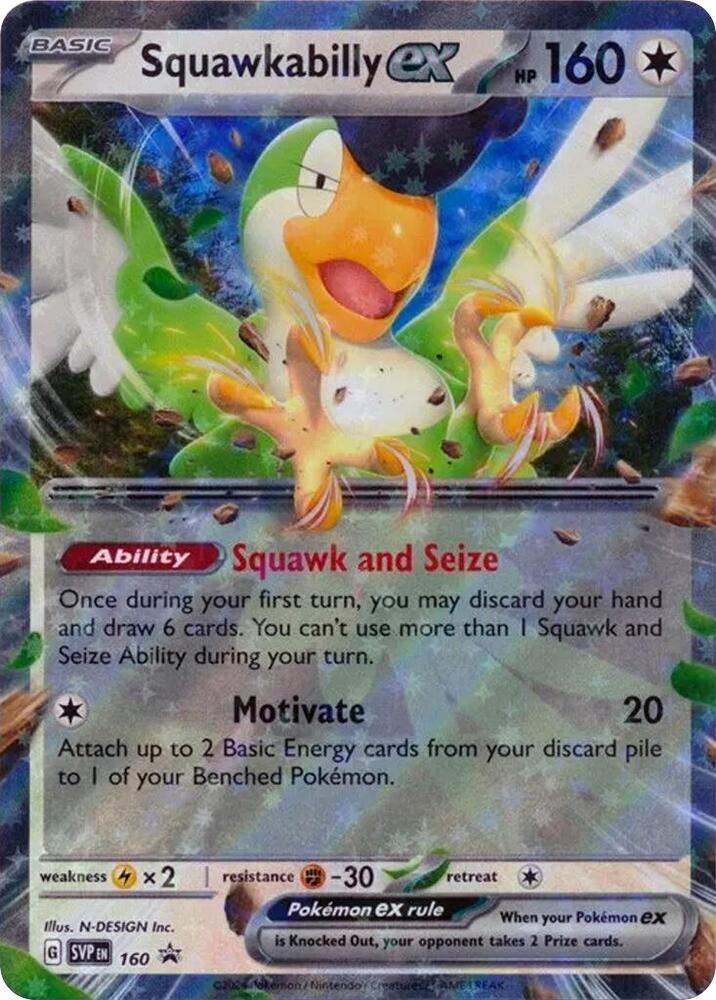 Squawkabilly ex - 160 160 Promo Scarlet & Violet Promo Cards Pokémon card