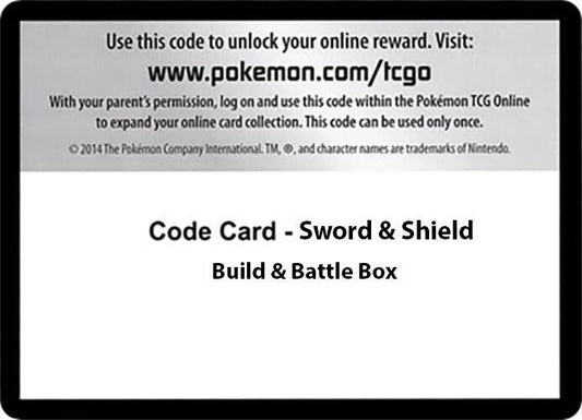Code Card - Sword & Shield Build & Battle Box - Code Card SWSH01: Sword & Shield Base Set