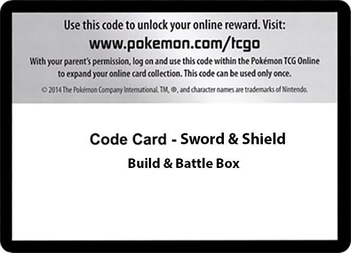 Code Card - Sword & Shield Build & Battle Box Code Card Sword & Shield Base Set Pokémon card