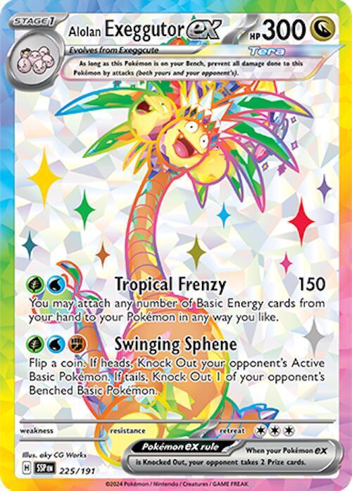 Alolan Exeggutor ex - 225/191 225/191 Ultra Rare Surging Sparks Pokémon card