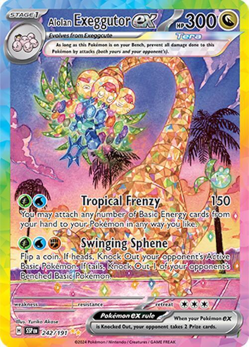 Alolan Exeggutor ex - 242/191 242/191 Special Illustration Rare Surging Sparks Pokémon card