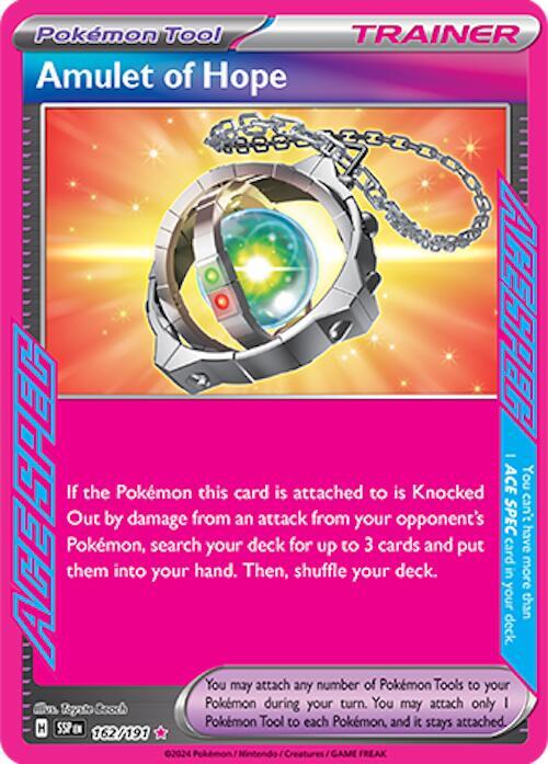 Amulet of Hope 162/191 ACE SPEC Rare Surging Sparks Pokémon card