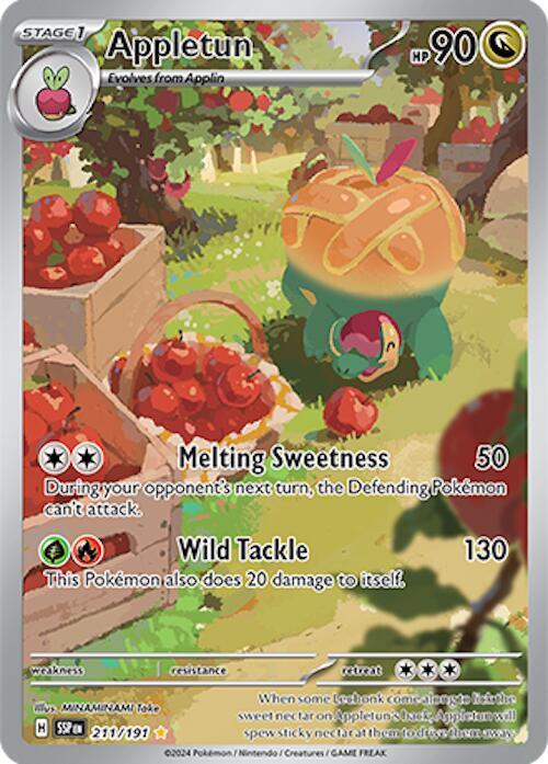 Appletun - 211/191 Illustration Rare SV08: Surging Sparks