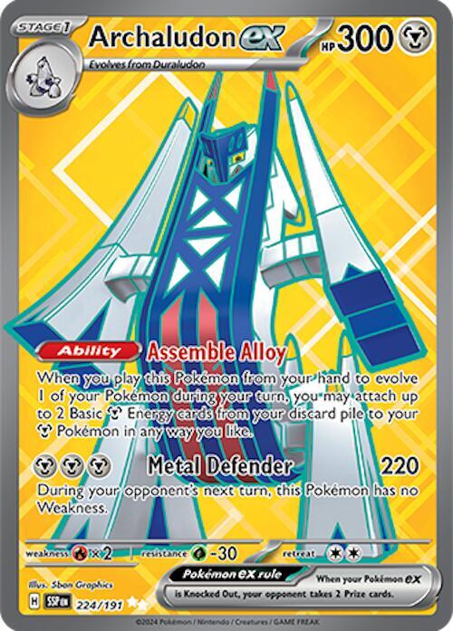 Archaludon ex - 224/191 Ultra Rare SV08: Surging Sparks