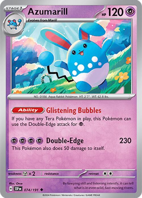Azumarill 074/191 Uncommon Surging Sparks Pokémon card