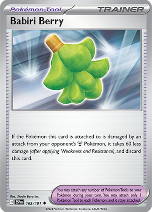 Babiri Berry 163/191 Uncommon Surging Sparks Pokémon card