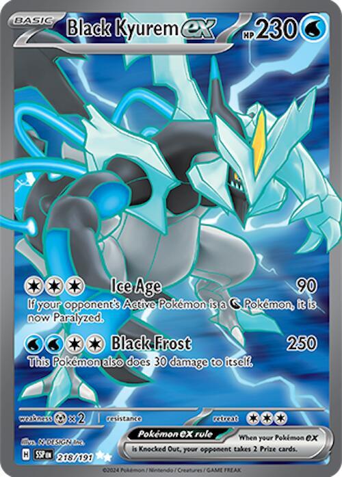Black Kyurem ex - 218/191 218/191 Ultra Rare Surging Sparks Pokémon card