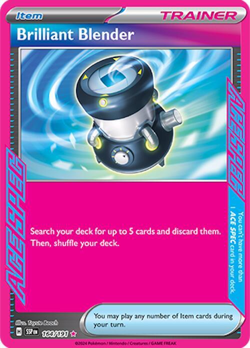 Brilliant Blender 164/191 ACE SPEC Rare Surging Sparks Pokémon card