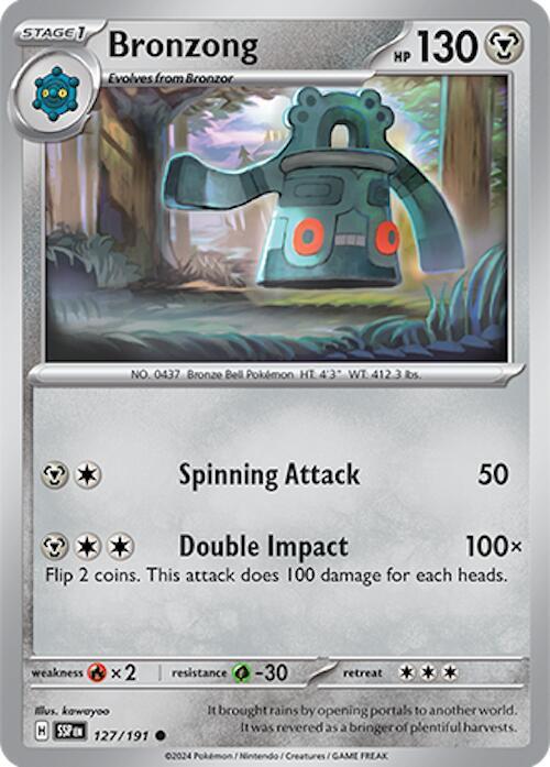 Bronzong 127/191 Common Surging Sparks Pokémon card
